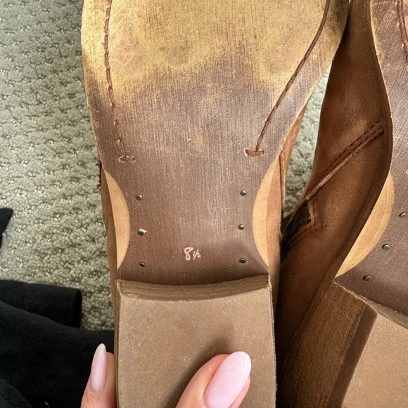 Sam Edelman Tan Slouch Ankle boots 8.5 - Picture 3 of 8